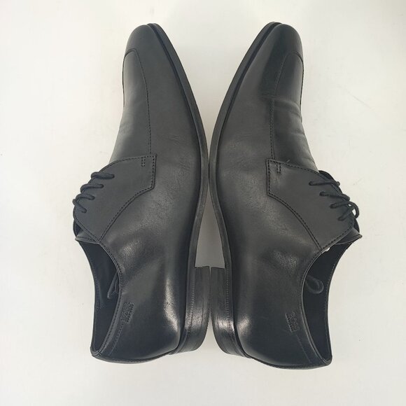 Hugo Boss Men's Vero Cuoio Black Leather Dress Shoes Oxfords Size 9.5 - Picture 6 of 9